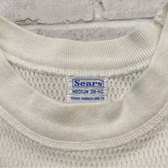 Vintage 1960s Sears Thermal Long Sleeve Under Shirt - Picture 2 of 5